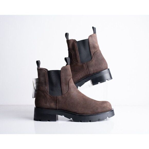 Zara Womens Suede Pull On Platform Ankle Boots Brown US 9 EU 40 1120/310 NWD - Picture 1 of 8